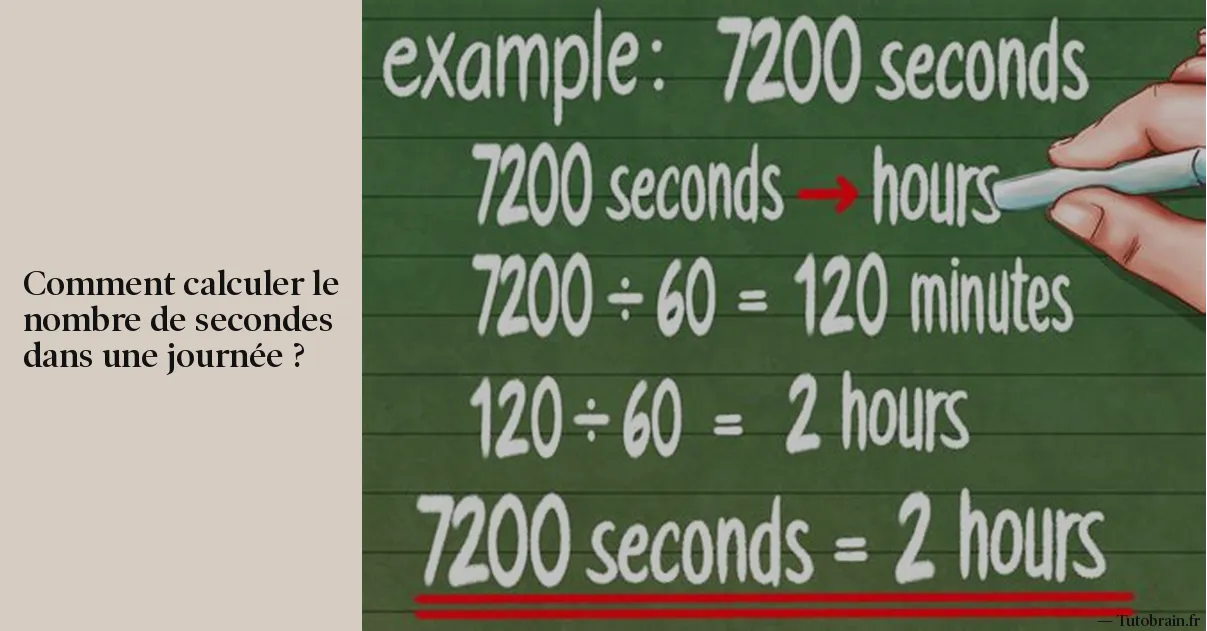 Comment calculer le nombre de secondes dans une journée ?