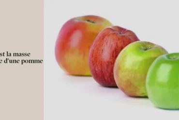 Quelle est la masse moyenne d'une pomme ?