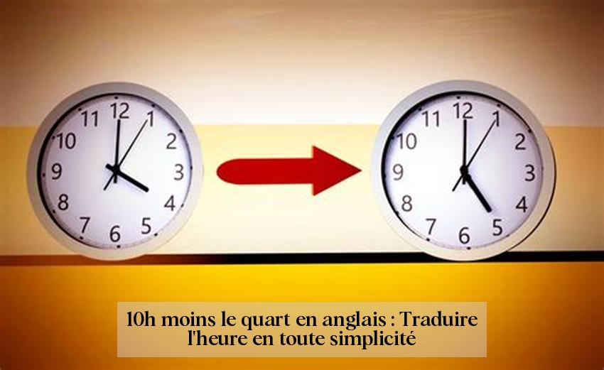 10h moins le quart en anglais : Traduire l'heure en toute simplicité