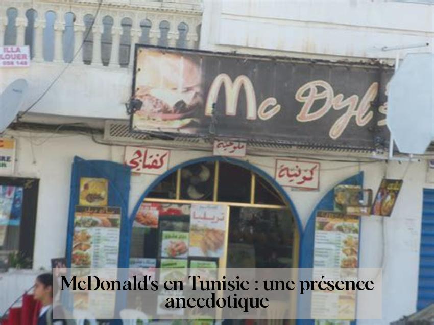 McDonald's en Tunisie : une présence anecdotique