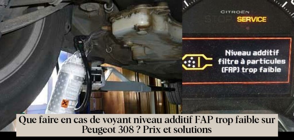 Que faire en cas de voyant niveau additif FAP trop faible sur Peugeot
