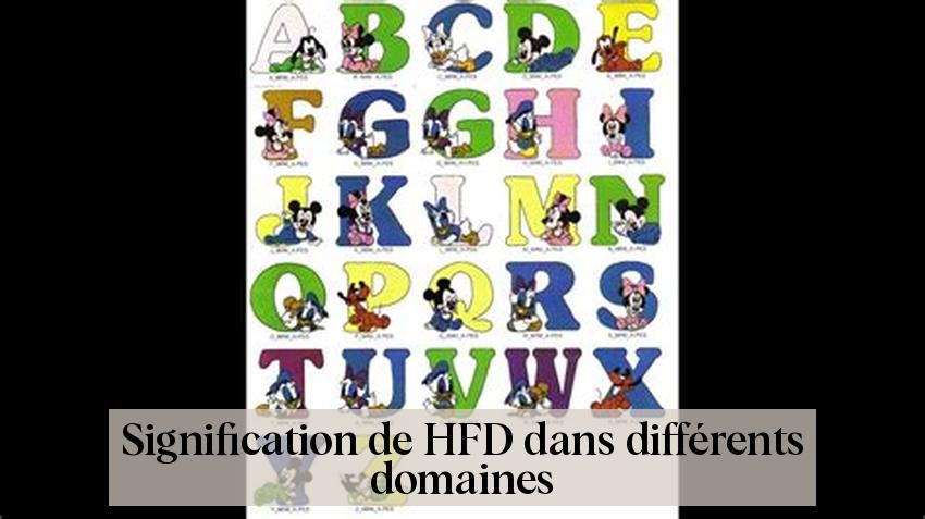 Signification de HFD dans différents domaines