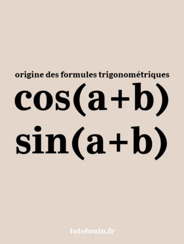 origine des formules trigonométriques